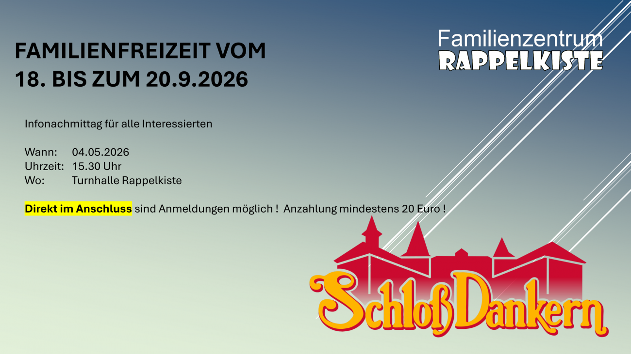 Anmeldung Schloß Dankern
